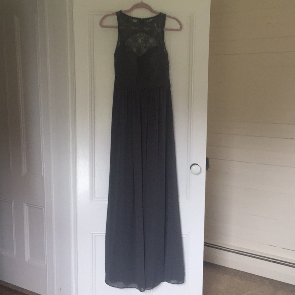 Bill Levkoff Gown, size 6, Charcoal Grey